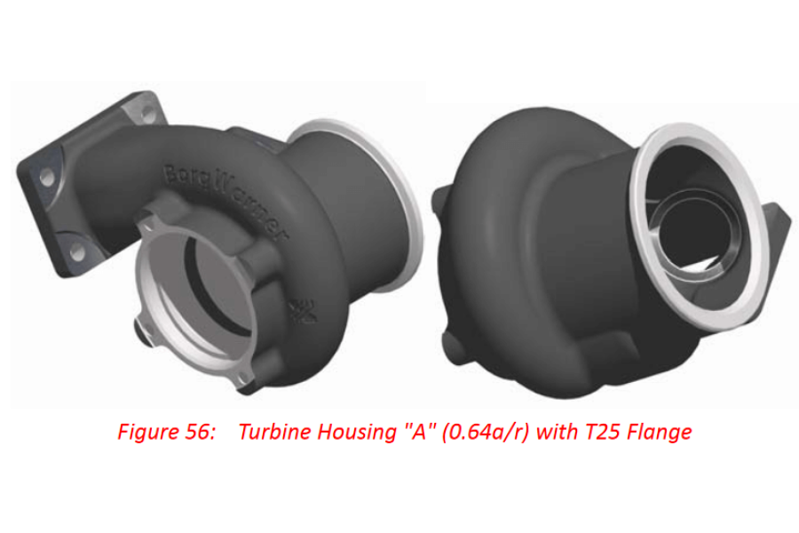 BorgWarner EFR A-Type T25 0.64 A/R IWG Turbine Housing